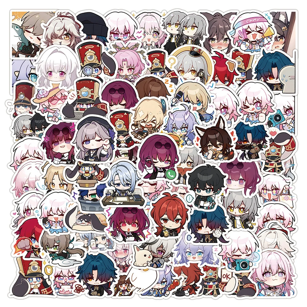 

10/30/50/100pcs Anime Cartoon Honkai: Star Rail Cute Stickers Decals Laptop Motorcycle Phone Car Luggage Decoration Sticker Toys