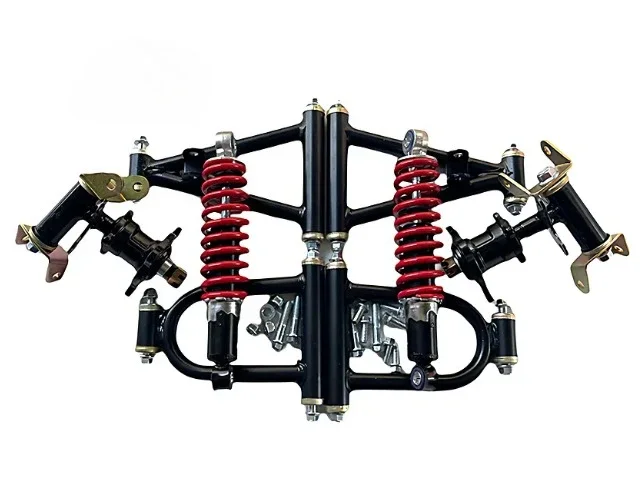 Go Kart A-arm Front Suspension Kit ATV Buggy Knuckle Disc Brake Hub Shock Absorber Assembly