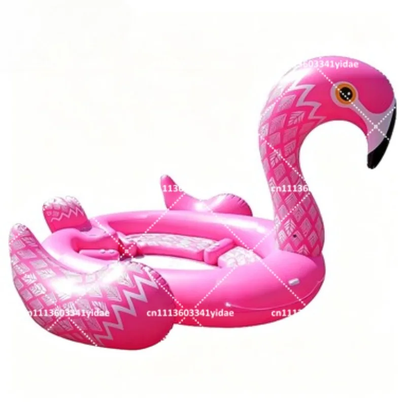 Giant Inflatable Flamingo Pool Float for Adults, 4-Person Huge Unicorn Beach Toy for Swimming Pool Outdoor Party