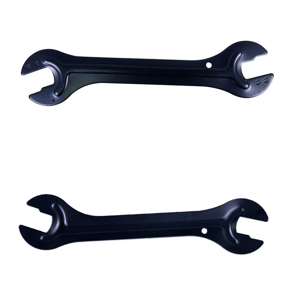Clé à molette double tête en acier premium pour réparation de moyeu de vélo, pédale, usage intensif, finition noire, pour la maison et l'usine (1 pièce)