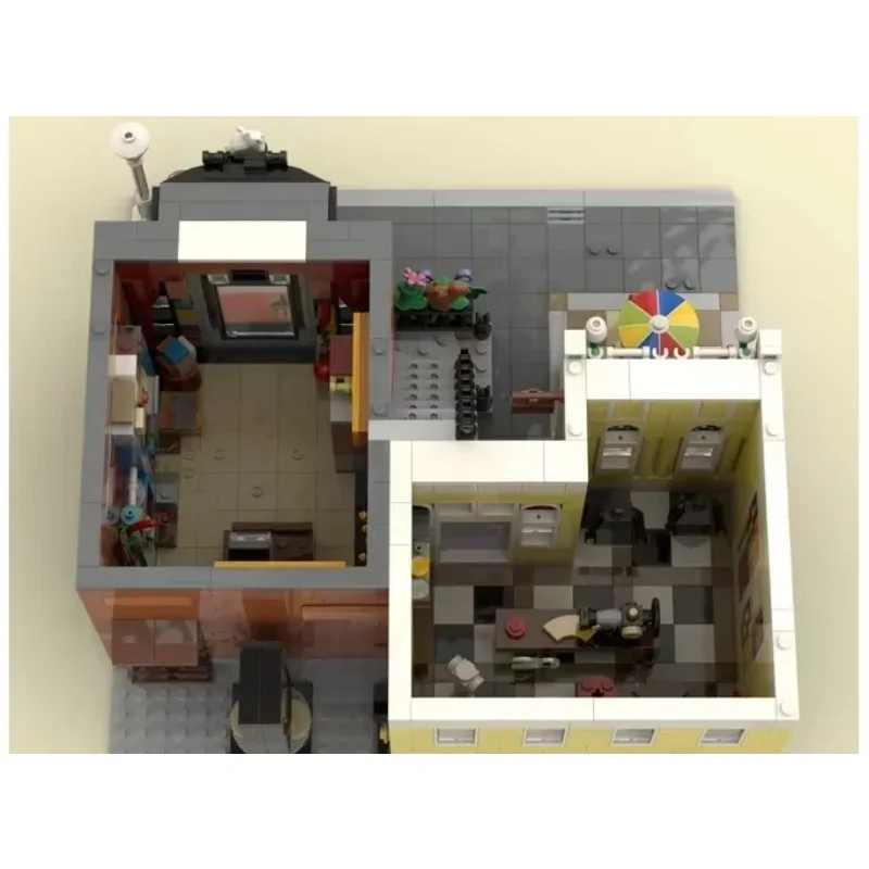 Moc بنة وحدات وسط المدينة ماجيك متجر نموذج التكنولوجيا الطوب لتقوم بها بنفسك تجميع مدينة عرض الشارع لعبة هدايا العيد