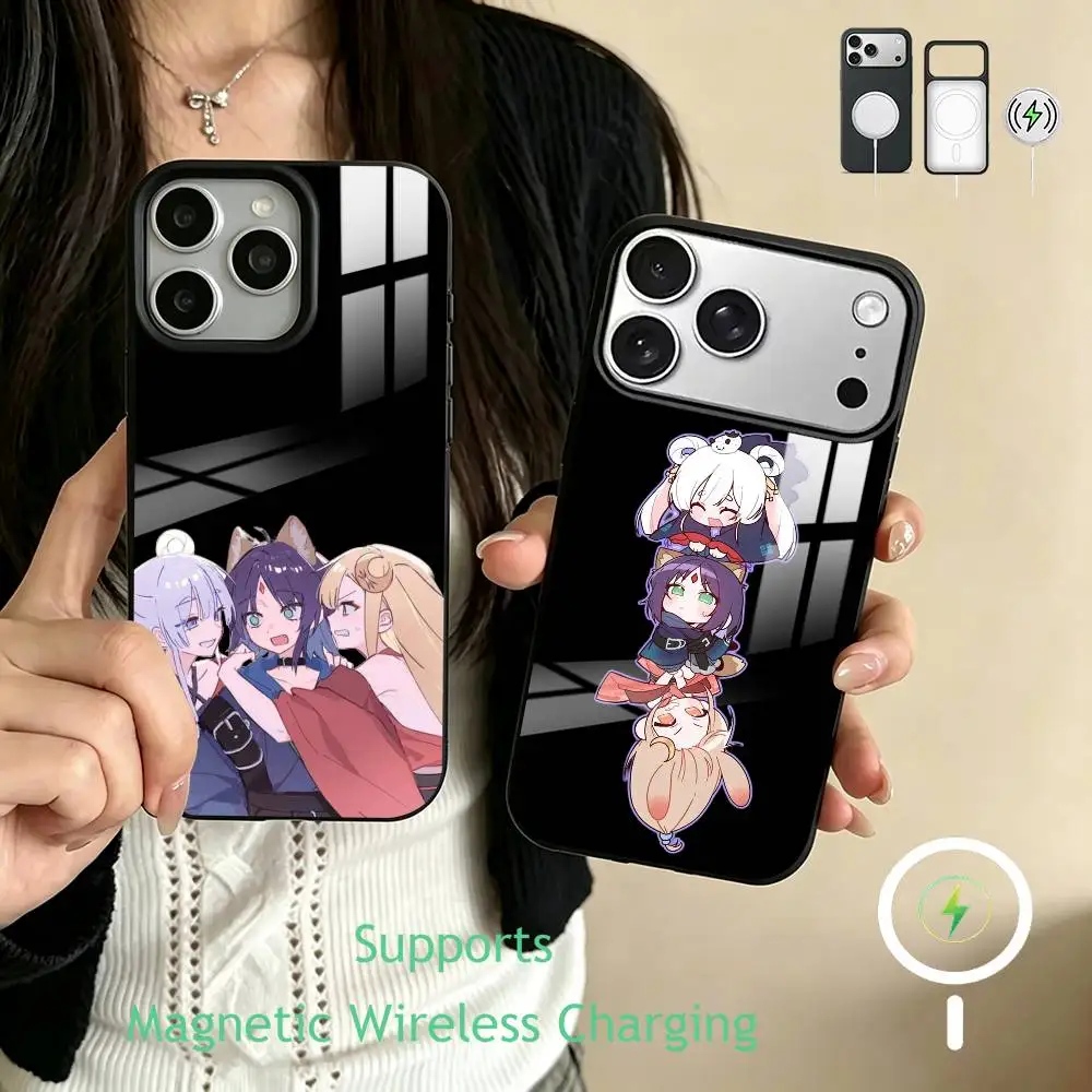 

Cute P-Princess Kaguya Phone Case For iPhone17,16,15,14,13,12,11 Plus,Pro Supports Magnetic Wireless Charging