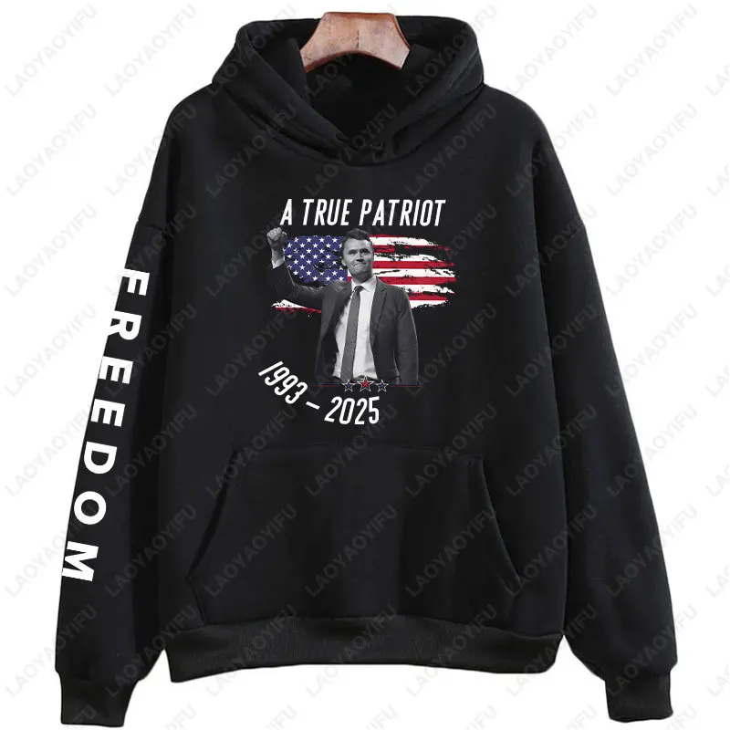 

Charlie Kirk Turning Point Hoodie Sweat Shirt Political Partiot Hooded RIP!! A True Patriot Charlie Kirk Men Woamn Pullovers