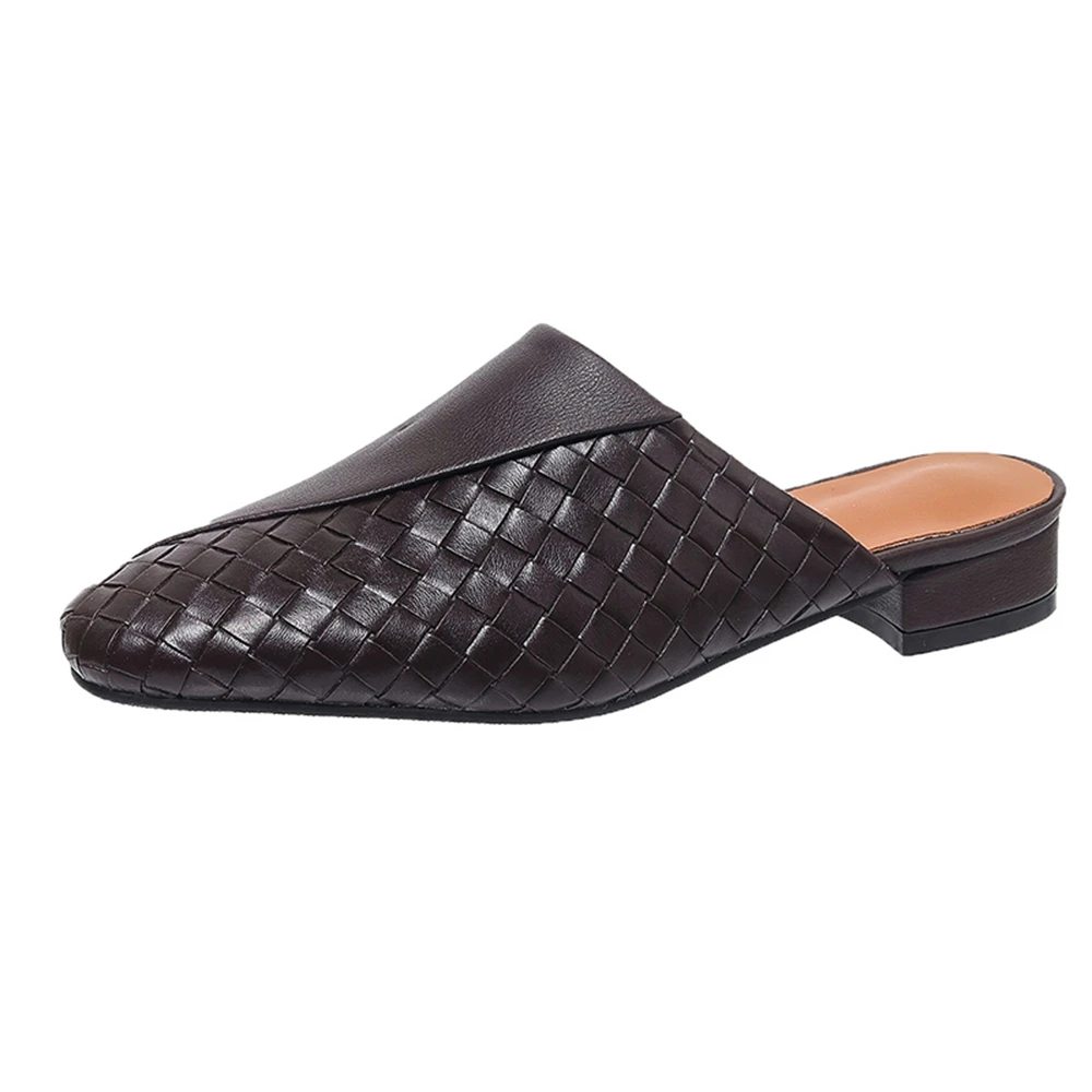 

Women Fashionable New Round Toe Square Heel Sandals Comfortable and Casual Walking Slippers Party and Business Shoes 309-2