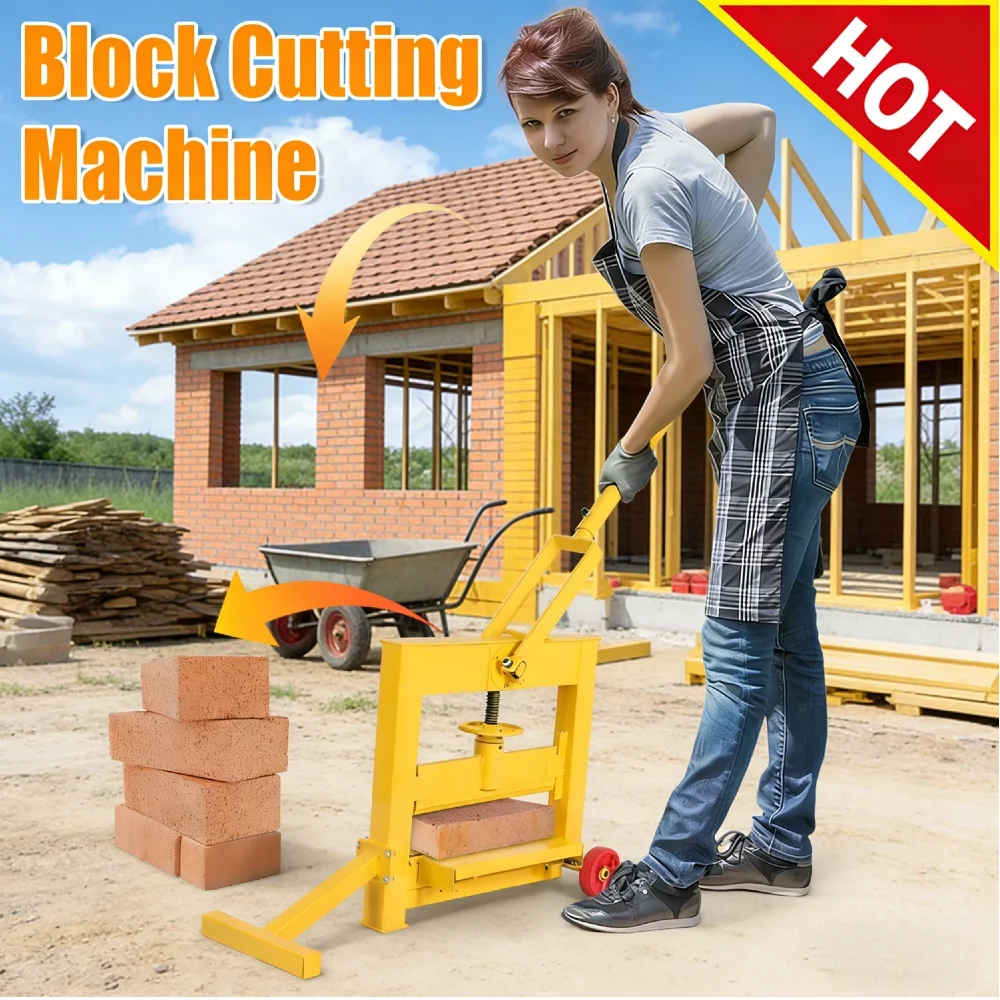 

Manual Block Splitter Paving Cutter Portable With Wheels Cutting Capacity Concrete Stone Brick Tool for Landscaping Commercial U