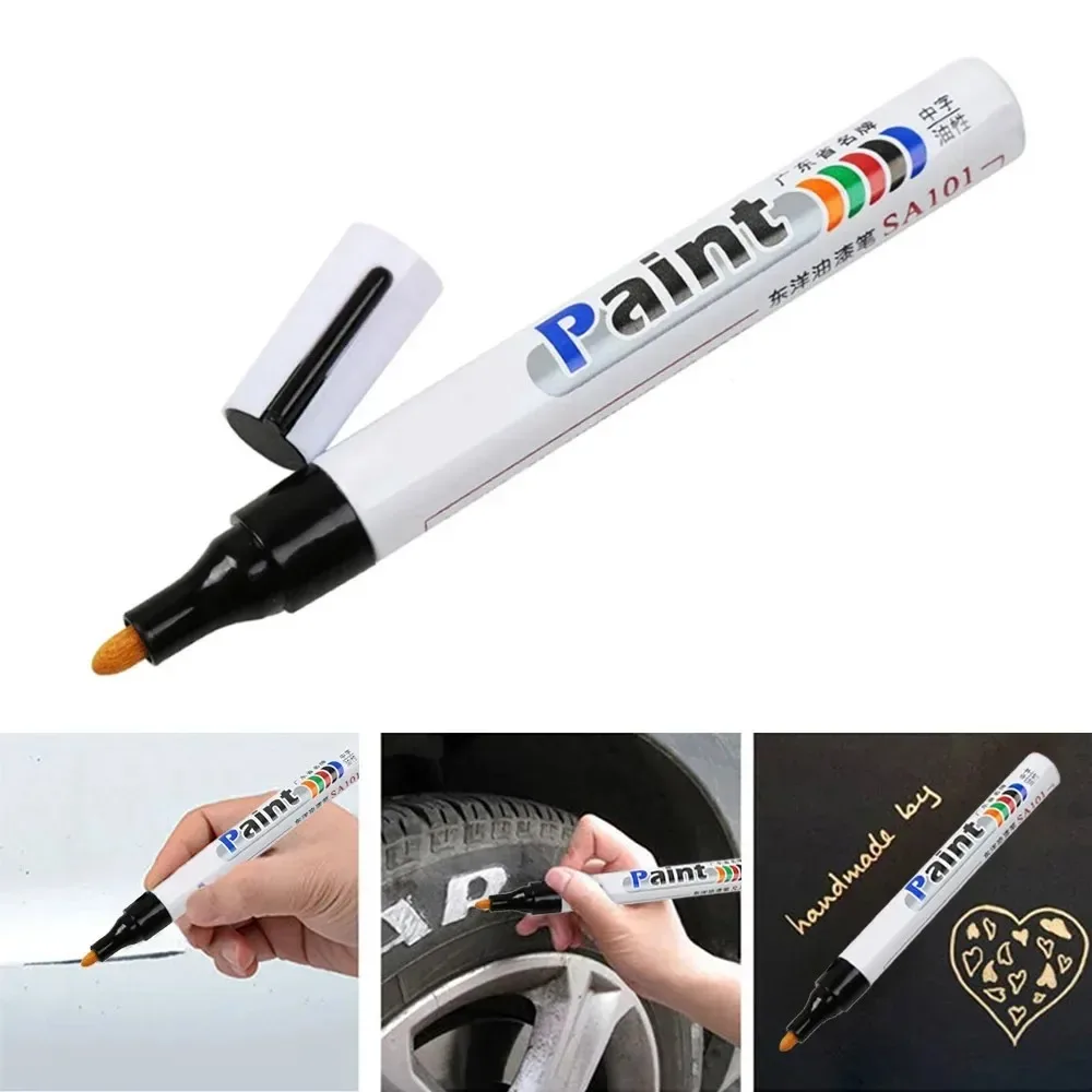 Car Tire Paint Marker Pen Waterproof Permanent Markers for Auto Rubber Metal Glass Plastic DIY Graffiti Lettering Art Pen