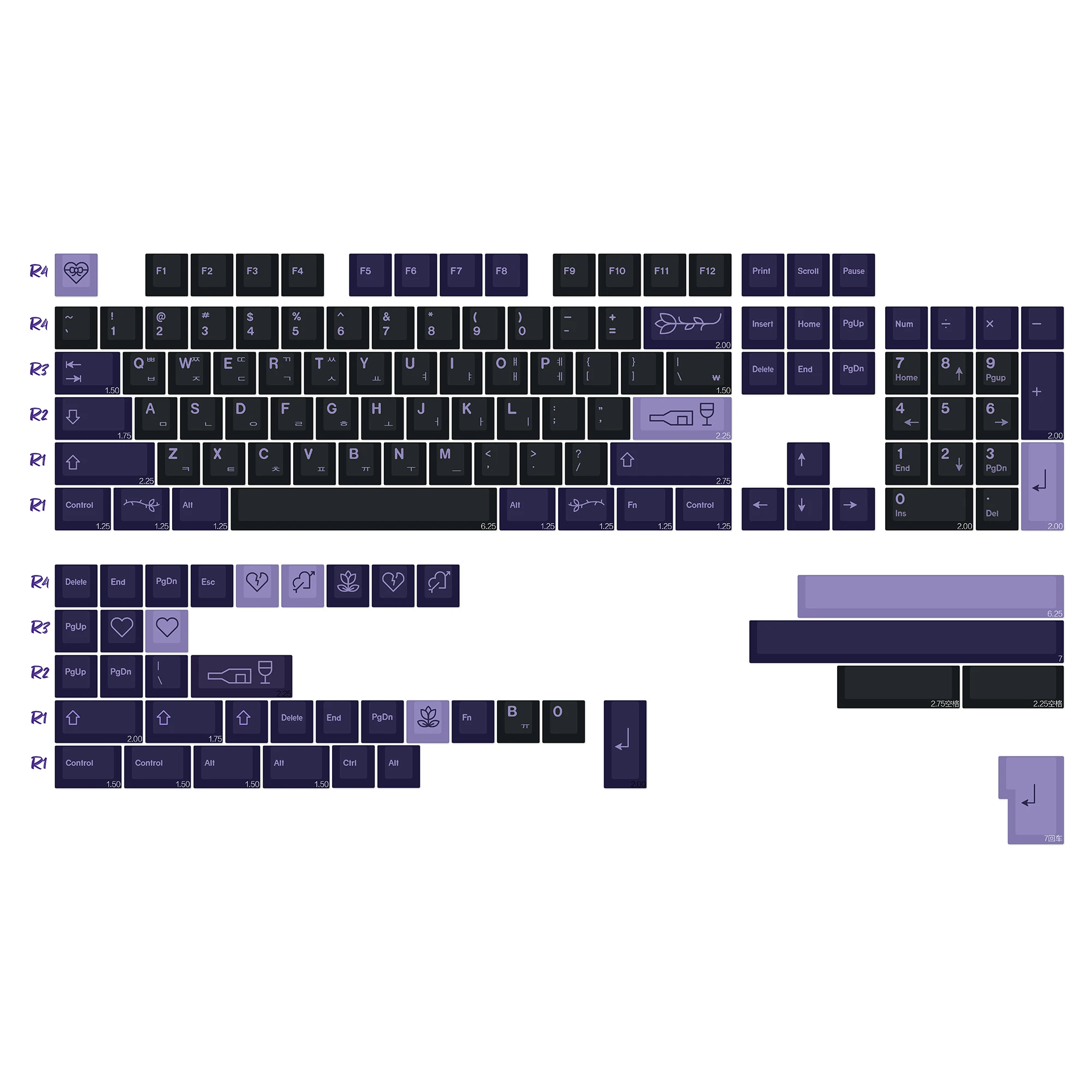 KBDiy Clone GMK Keycaps Retro GMK First Love Cherry Profile PBT ISO Keycap für magnetische Schalter Gaming Mechanische Tastatur KIT – Detail 2