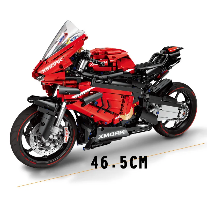 Décennie s de construction de moto Ducatis V4S pour adultes et enfants, véhicule de course de vélo de ville, jouets en briques, cadeaux techniques pour garçons, 2008 pièces