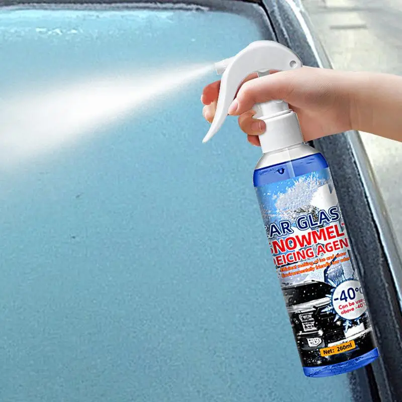 Parabrezza per auto Deicer Finestra Sbrinatore Sbrinamento Spray Accessori per auto invernali Sbrinatore per parabrezza 260ml Parabrezza Anti Ghiaccio Spray