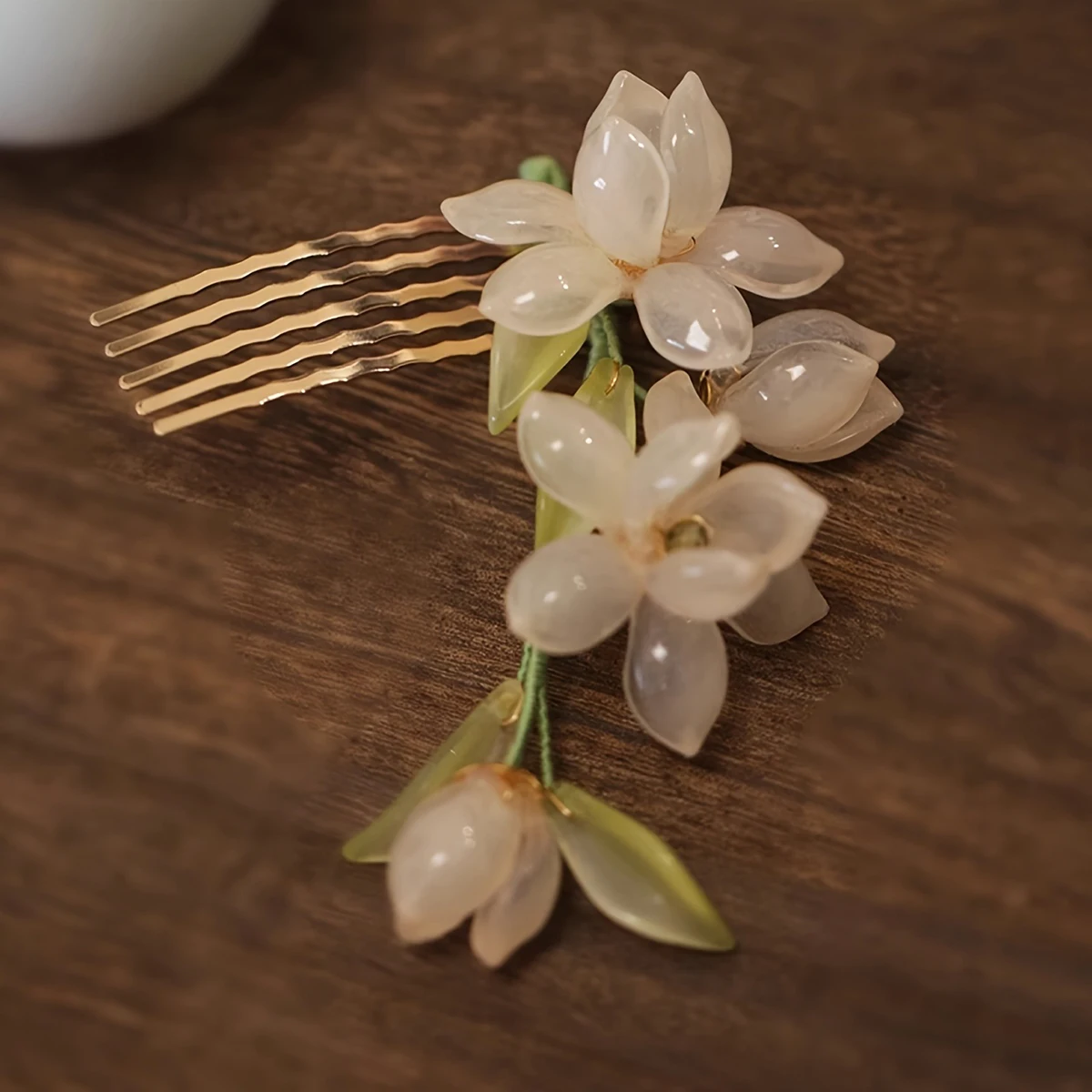 Luxuriöse neue chinesische Stil Jade Orchidee Haarnadel alten Stil Cheongsam Hanfu Haarnadel Party Bankett tägliche Dressing Zubehör – Detail 4