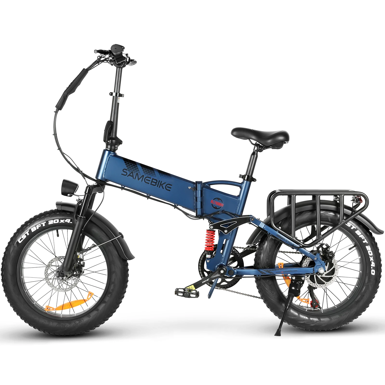 SAMEBIKE RS-A02PRO Electric Bike 20"Fat Tires,48V15Ah Foldable Ebike for Adults,7 Speed and Dual Suspension E-Mountain Bike image 3