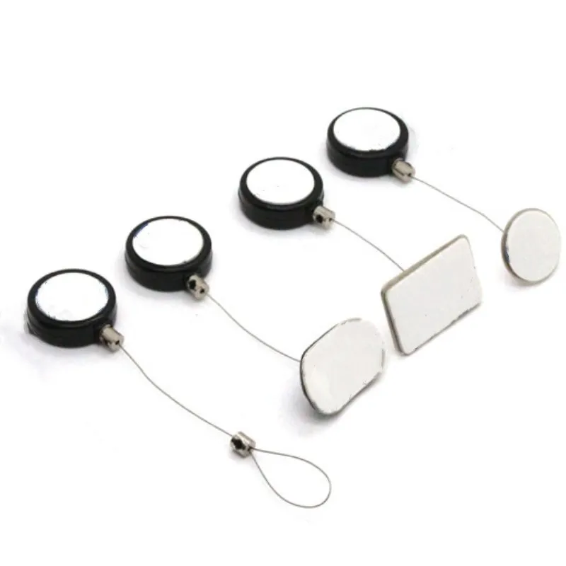 

40 Pieces Small Cord Recoiling Box Retractable Cable Reel Security Steel Wire Anti-theft Pull Box