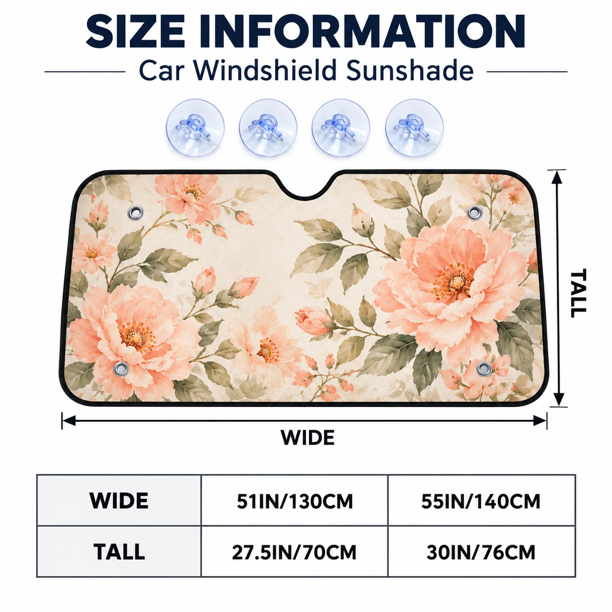 Custom Personalized Photo Car Windshield Sunshade Foldable UV Heat Block Sun Visor with Suction Cups Car Interior Decor Gift image 4