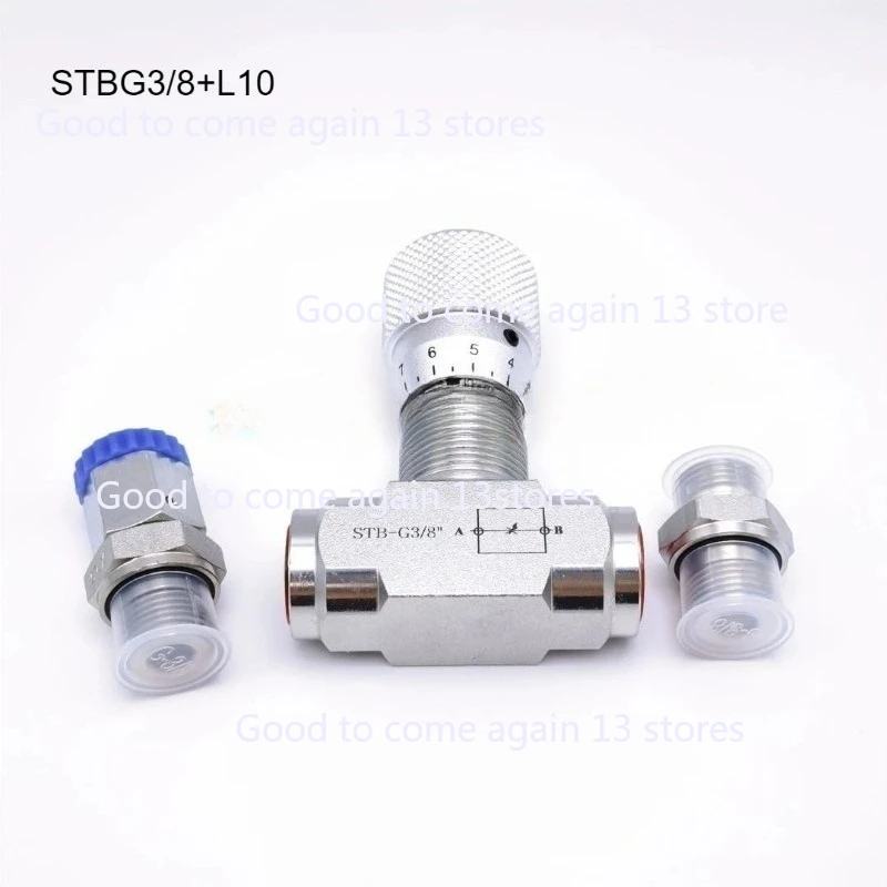 1pc Q-STB-G3/8+L08 STB-G1/4+L06 Mini Excavator Flow Control Bidirectional Hydraulic Restrictor Valve STB-1/2 3/4  1/4