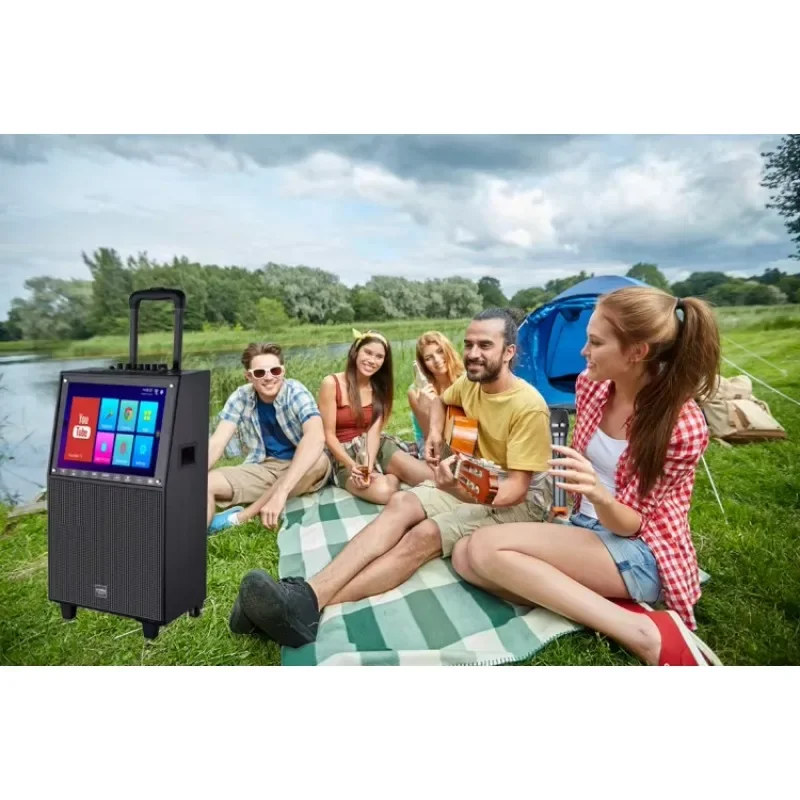 

Bass Wifi Karaoke Speaker Portable Trolley Speaker Mosque Sound System Speakers