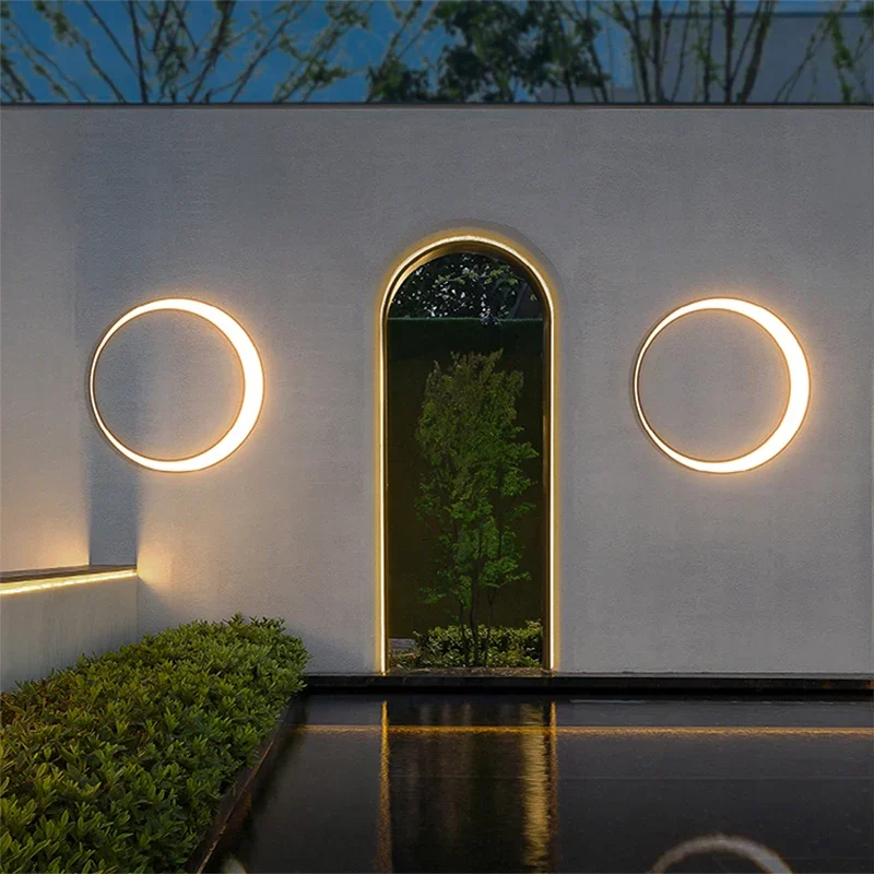 SEAN Contemporary LED Outdoor Wall Lamps Electric Simplicity Circular Waterproof Balcony Hallway Courtyard Villa Gate Hotel