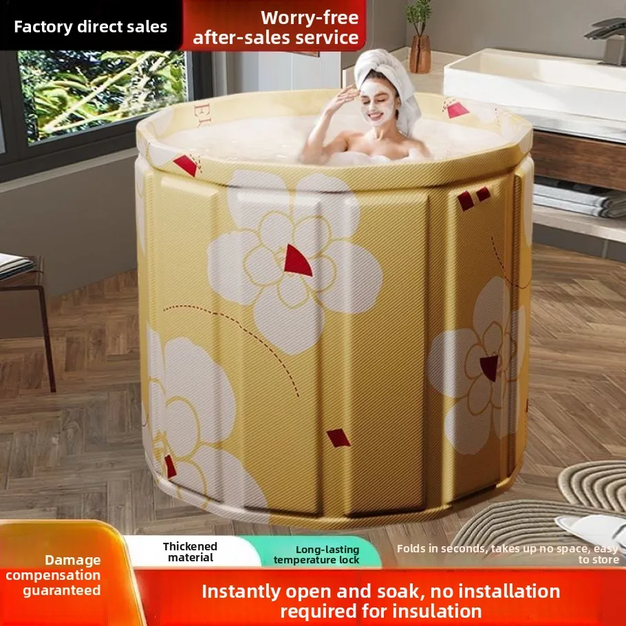 

WW Bath Bucket Adult Folding Bath Bucket Adult Bathtub Full Body Bucket Children Sitting