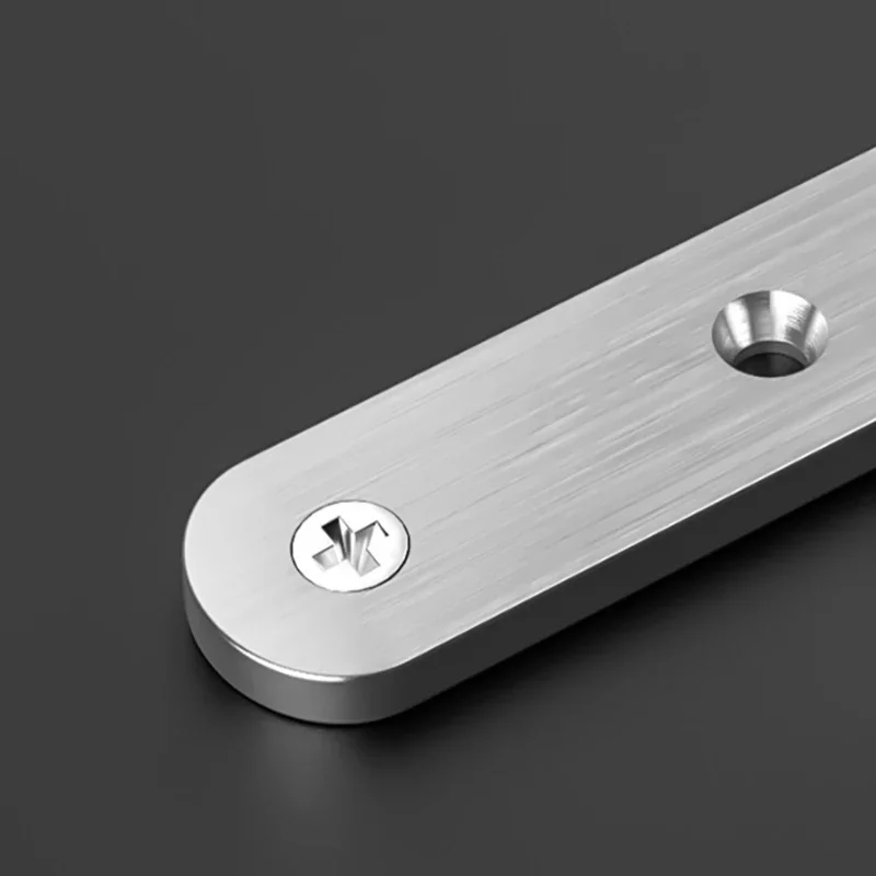 Stainless Steel Straight Shape Corner Code 180 Degrees Flat Fixed Bracket Connector Furniture Bed Frame Cabinet Connector