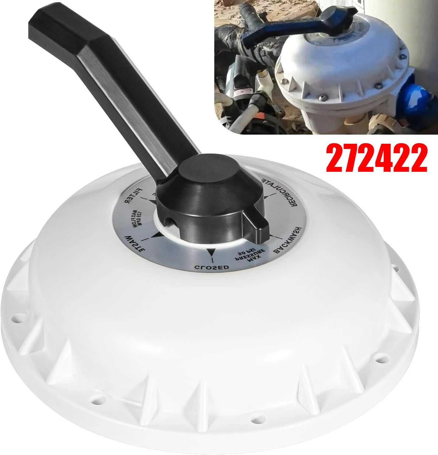 

TML 272422 Valve Top Assembly Compatible with 2-inch HiFlow Valve 261142, 261049, 261050