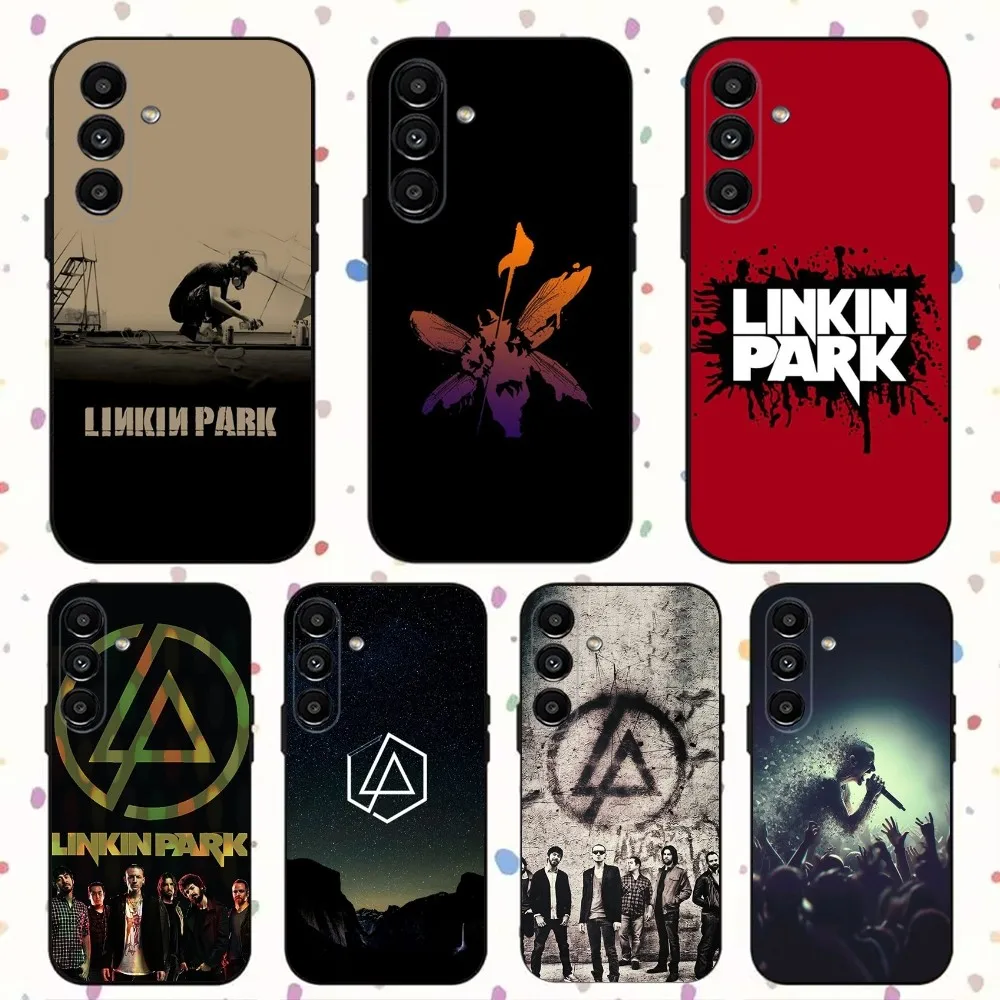 L-LinkinS Rock P-Park Capa de telefone para Samsung S24, S21, S22, S23, S30, Ultra, S20, Plus, Fe, Lite, Note, 10,9,5G Capa macia preta