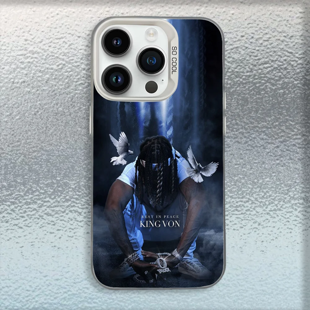Raper K-King Von Phone Case For iPhone 16,15,14,13,12,11,Mini,Pro,MAX White  Matte Shockproof Cover - AliExpress 202192403