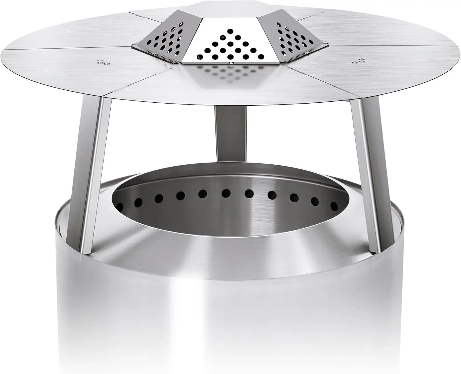 

Fire Pit Heat Deflector for Solo Stove Bonfire 1.0/2.0 and Other 19.5" Fire Pit, with 3 Legs 304 Stainless Steel for Solo Stove