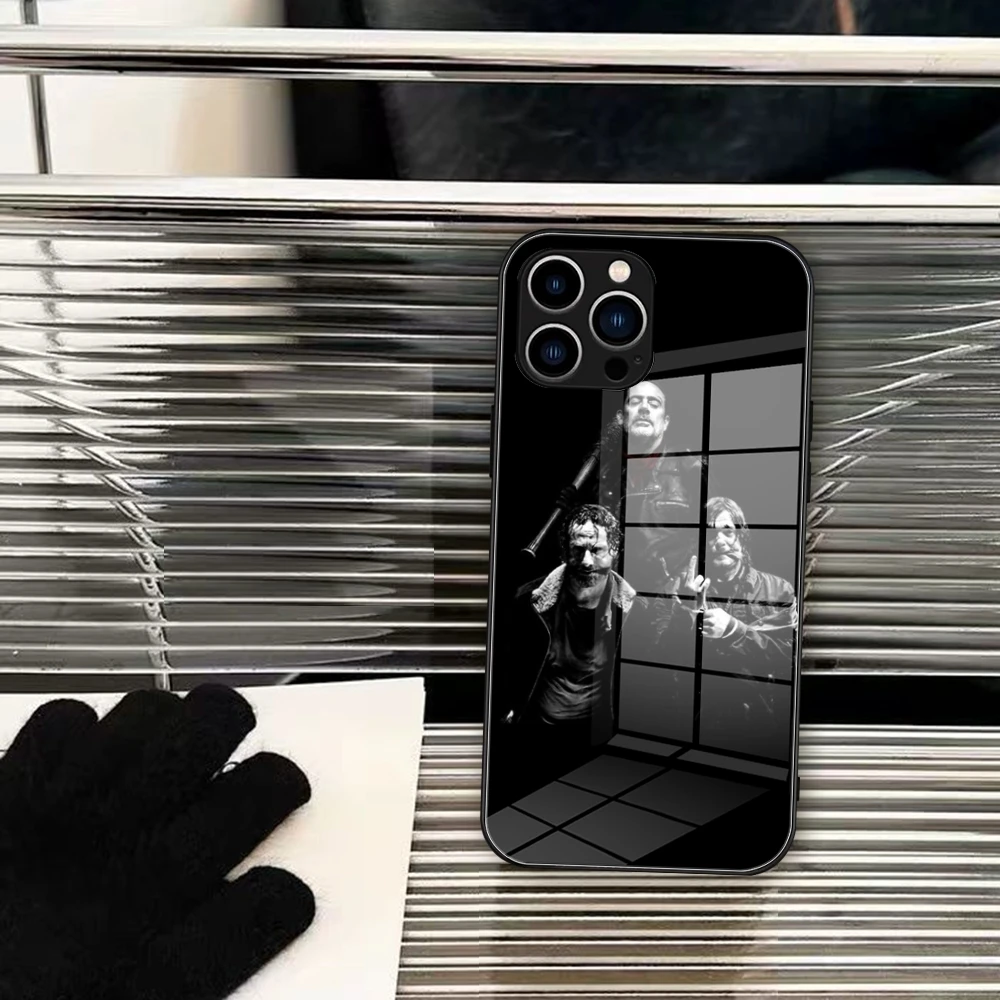 TV Series The Walking Dead  Phone Case Glass For IPhone 16 15 Promax 14 13 Pro 12 11 Magnetic charging Covers