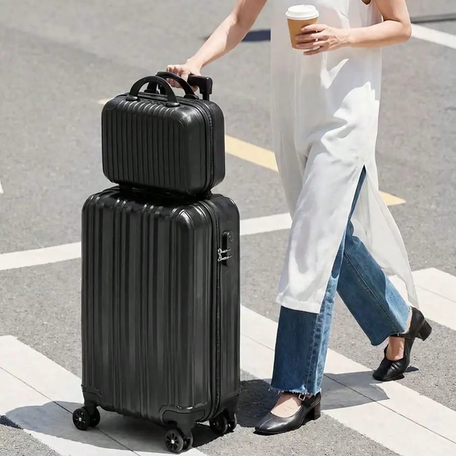 Luggage Suitcase Set, A 20-Inch Wheeled Suitcase And A 14-Inch Handbag, A Carry-On Luggage With Travel Functions, Equipped With A Password Lock And Wheels, Suitable For Daily Use And Travel Luggage Case Luggage With Wheels Carry On Suitcase