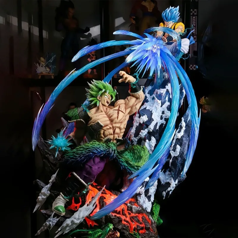 

20cm Dragon Ball Z Anime Character Broly vs. Gogeta Collectible Toy Desktop Decoration Model PVC Statue Doll Ornaments