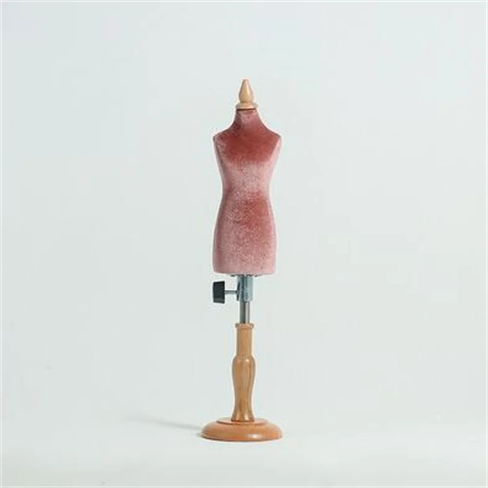 Female Half Body Cloth Mannequin, Professional Scale Teaching Tailor Wood, Manikin Disk Base, Can Pin, 1/4 Sewing Jewellery