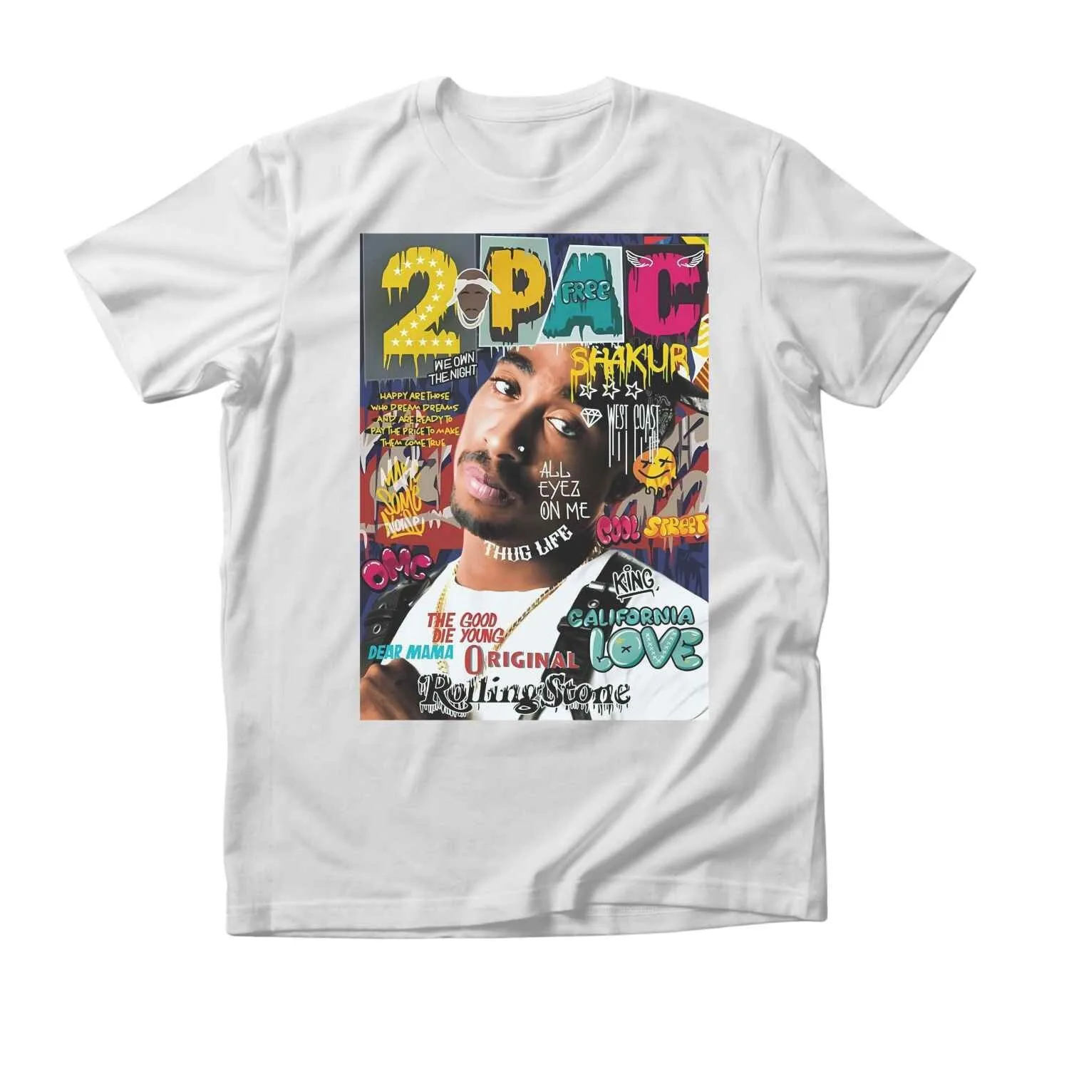 

Футболка с рисунком Tupac 2pac, футболка в стиле рэпера 90-х годов, рэп West Coast, мужская одежда, подарки для папы, кавайная одежда, мужская одежда