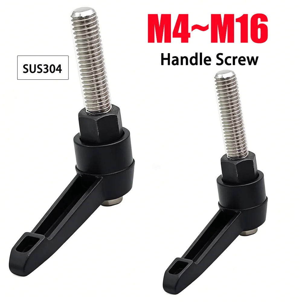 

304 Stainless Steel Hexagonal Adjustable Handle Screw M4 M6 M8 M10 Zinc Alloy Adjustment Tightening Self-Locking Fixed Handle