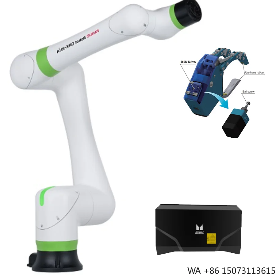 Robotic Arm Gripper and Industrial 3D Set as Accessories for Cobot Handling and Machine Vision Integration