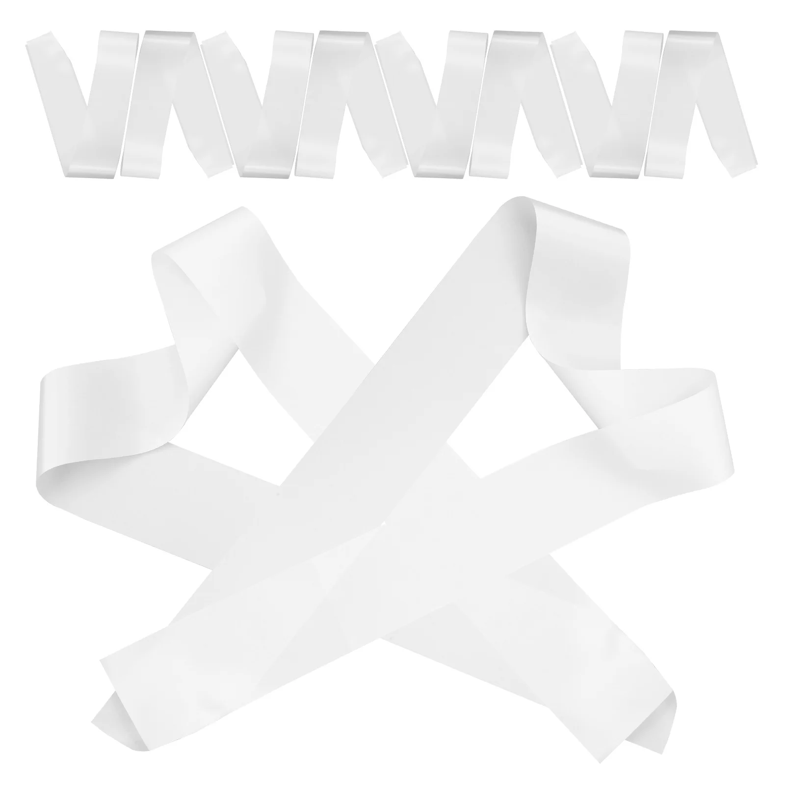 

10pcs Blank Sash Plain Satin Etiquette Bands Diy Party Accessories Birthday Baby Shower Hen Retirement Guest Honor Decor White