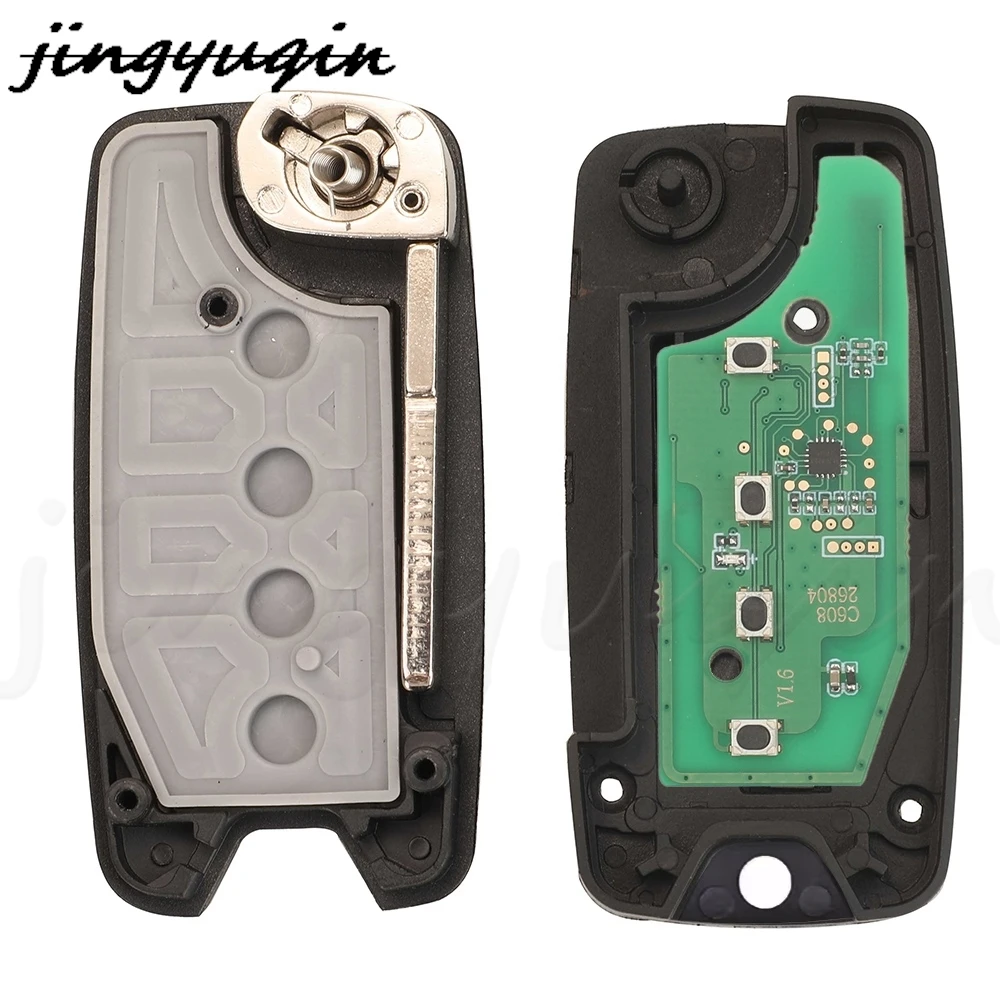Jingyuqin For Jeep Renegade 2015 2016 2017 2018 2019 Fiat 500X Flip Remote Car Key MQB48 Chip 433MHz 2ADFTFI5AM433TX Control