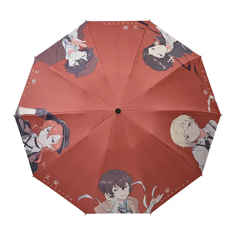 cosplay Bunko Wild Dog Umbrella Dual use vinyl sunscreen folding anime around the second Motomoto Dazai Ji Edogawa chaos step