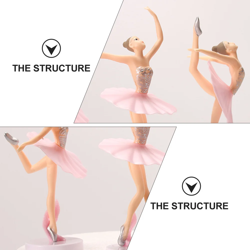 

6Pcs Ballerina Cake Topper Adorable Crafts Non Fading Deformation Resistant Decoration for Cakes Cupcakes Birthday Baking