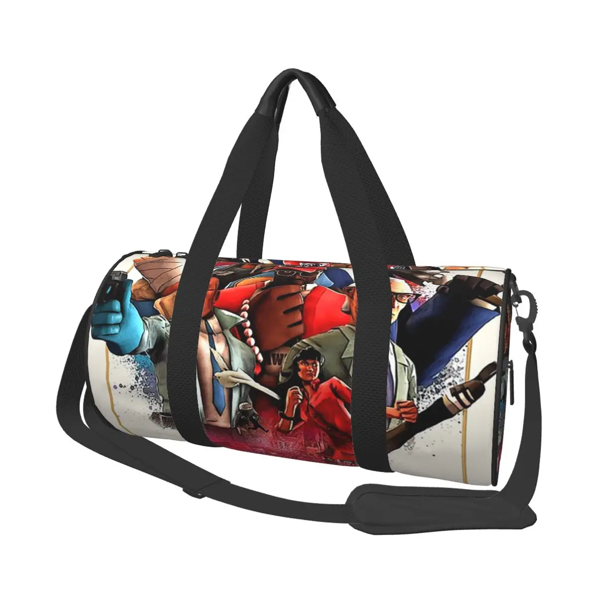 

Demoman TF2 Kingsmann Team Fortress Large Duffle Gym Bag Waterproof Duffle Travel Bags Handbags Fitness bag