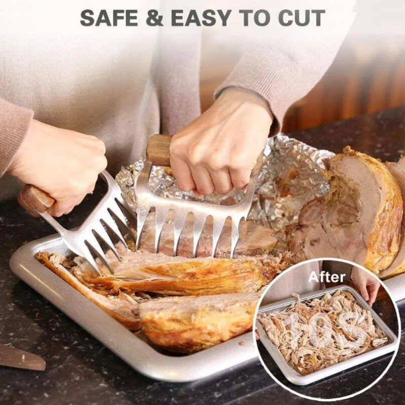 1pc Bear Claws Barbecue Fork Pull Shred Pork Shredde Manual Meat Clamp Roasting Fork Kitchen Tool Bbq Accessories Free Shipping