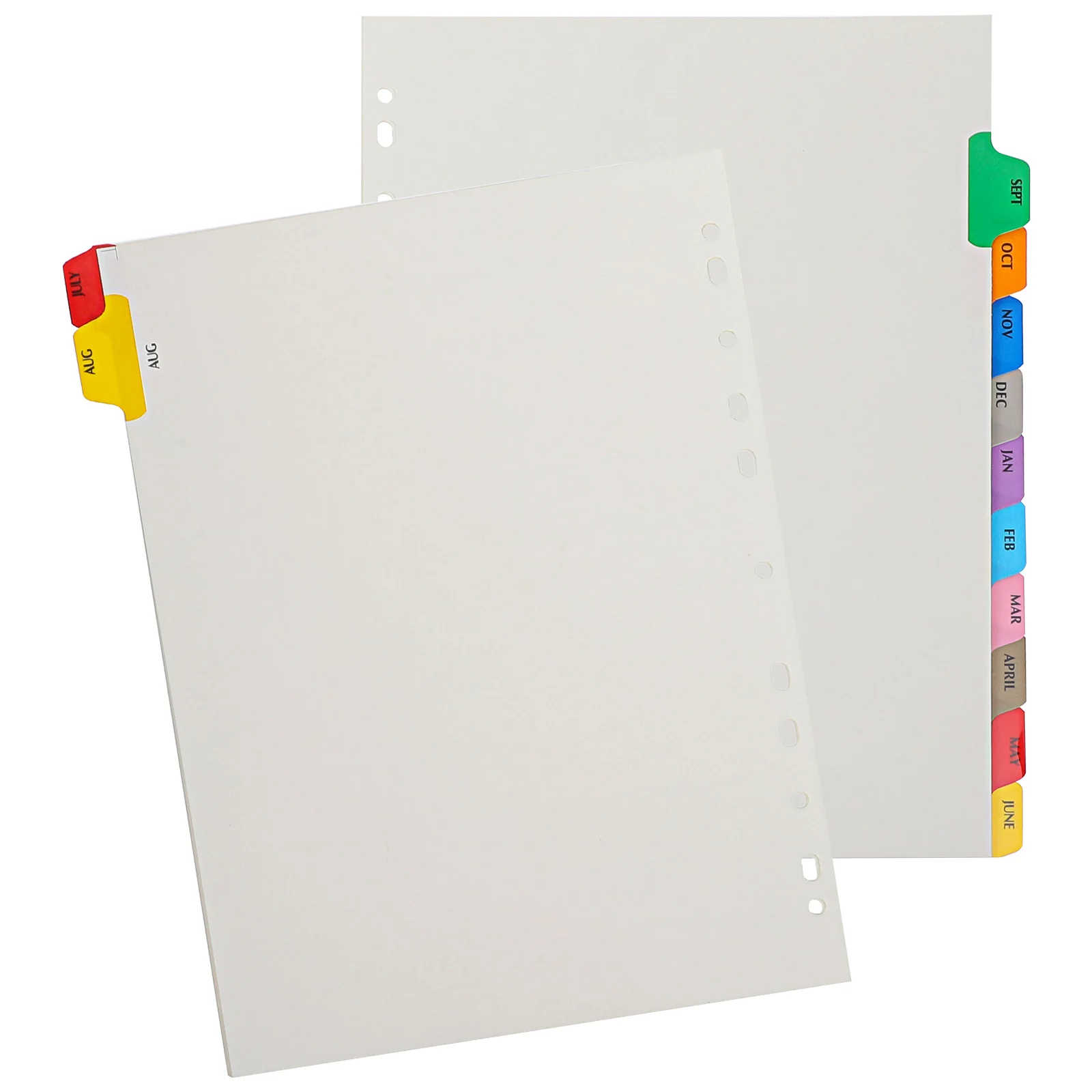 Binder Lever Categoria Label Board, Clips Labels, Notebook Divisórias com Tabs Papel para A4, 12 Folhas