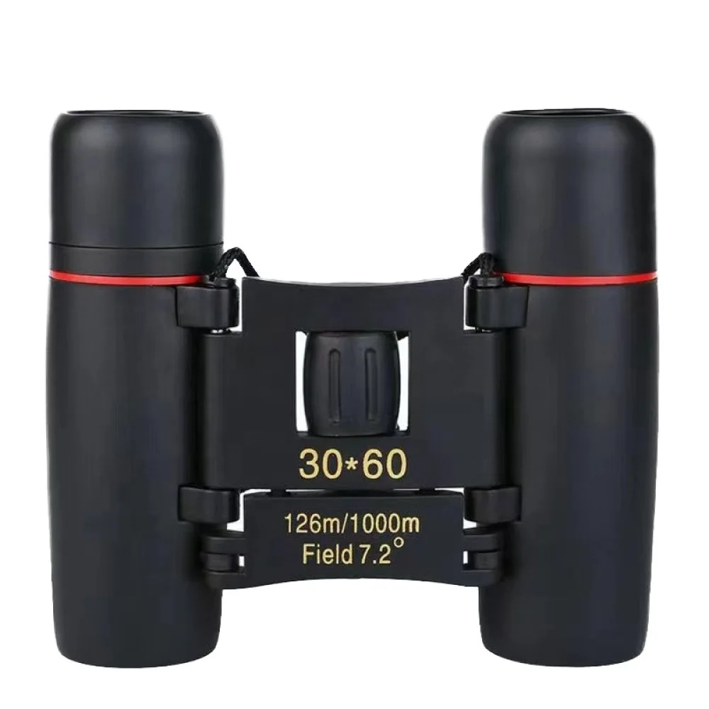 Portable 30x60 Binoculars Folding Telescope High Resolution Wide Field View For Outdoor Adventures Hunting Birding Travel