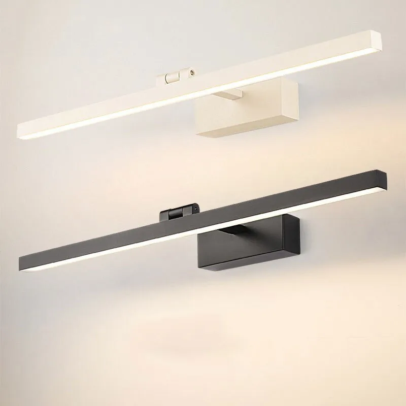 Faro de espejo Led para baño, punzón gratuito, espejo de baño nórdico, gabinete, luz de espejo, pintura de pasillo de Hotel, lámpara de pared de maquillaje