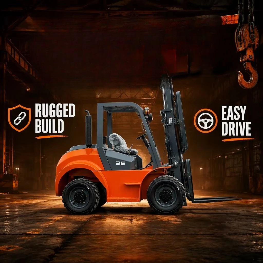 CE EPA 3.5 Ton MR35 Off Road Forklift 3m Lifting Height Rough Terrain Forklift Powered Off-road Forklift