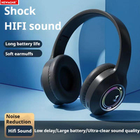 #Colorful Light Wireless Bluetooth Headphones Over Ear HIFI Stereo Headsets Sports Gameing Earphones TF/AUX Music Player HD Mic