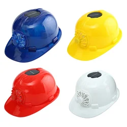 Solar Power Fan Helmet Outdoor Working Safety Hard Hat Construction Workplace ABS Material Protective Cap