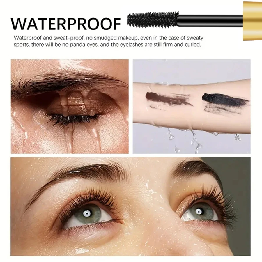 Mascara impermeabile nero 5D allunga l'estensione delle ciglia mascara in fibra di seta trucco coreano cosmetico per le donne regali addensare