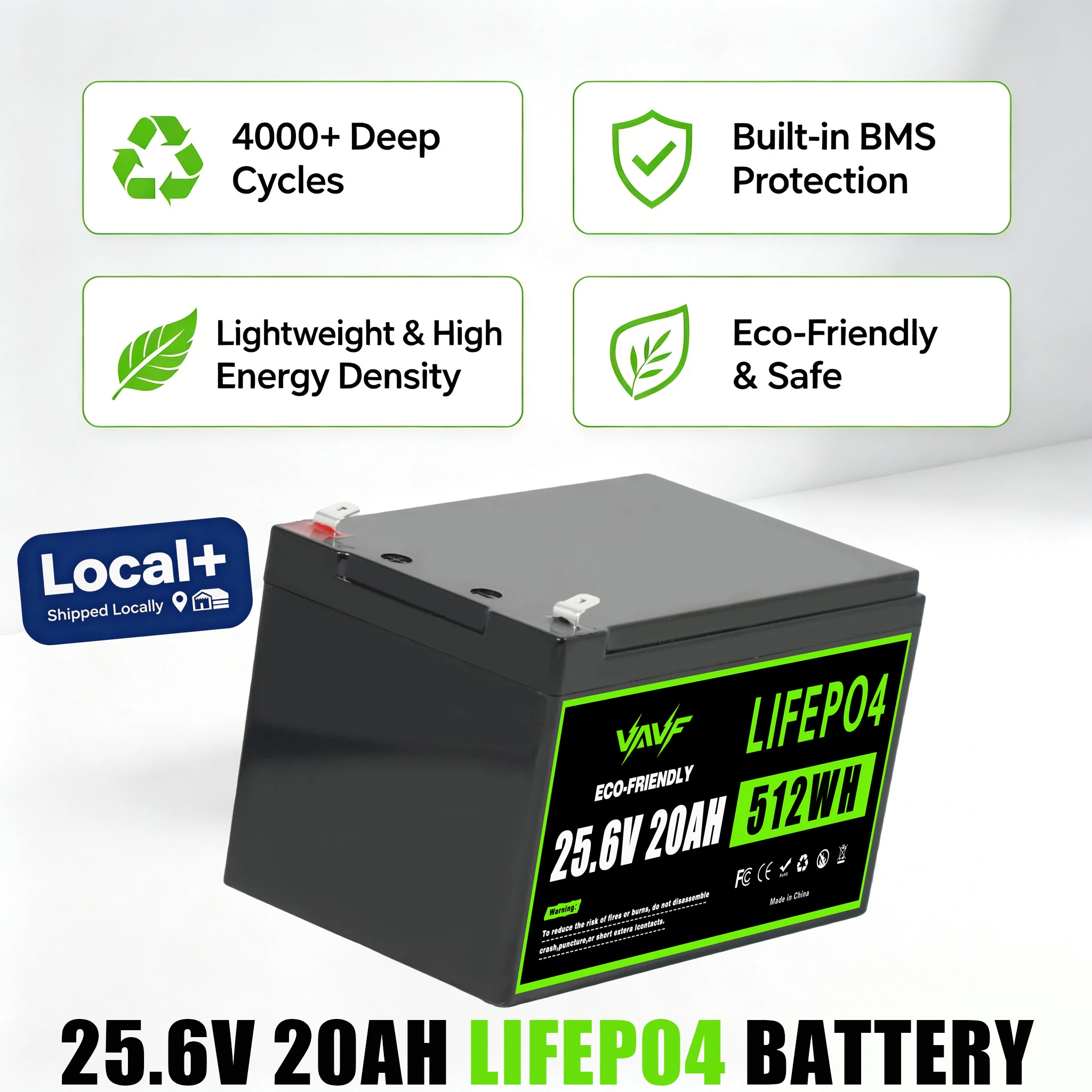 20000mAh 24V LiFePO4 Batteriepack mit langer Lebensdauer, lokaler Lagerbestand + EU-Lagerbestand für Outdoor-Camping, Off-Grid-Systeme, Golf-Trolleys, LED-Streifen, CCTV-Überwachung,