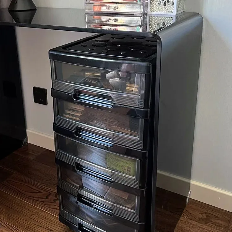 Makeup table Plastic stationery box Drawer locker Multi-layer storage under office table