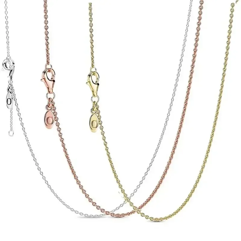Nuovo arrivo Gioielli da donna in argento sterling 925 Collana in oro rosa progettabile con ciondolo unico Gioielli fai da te presenti