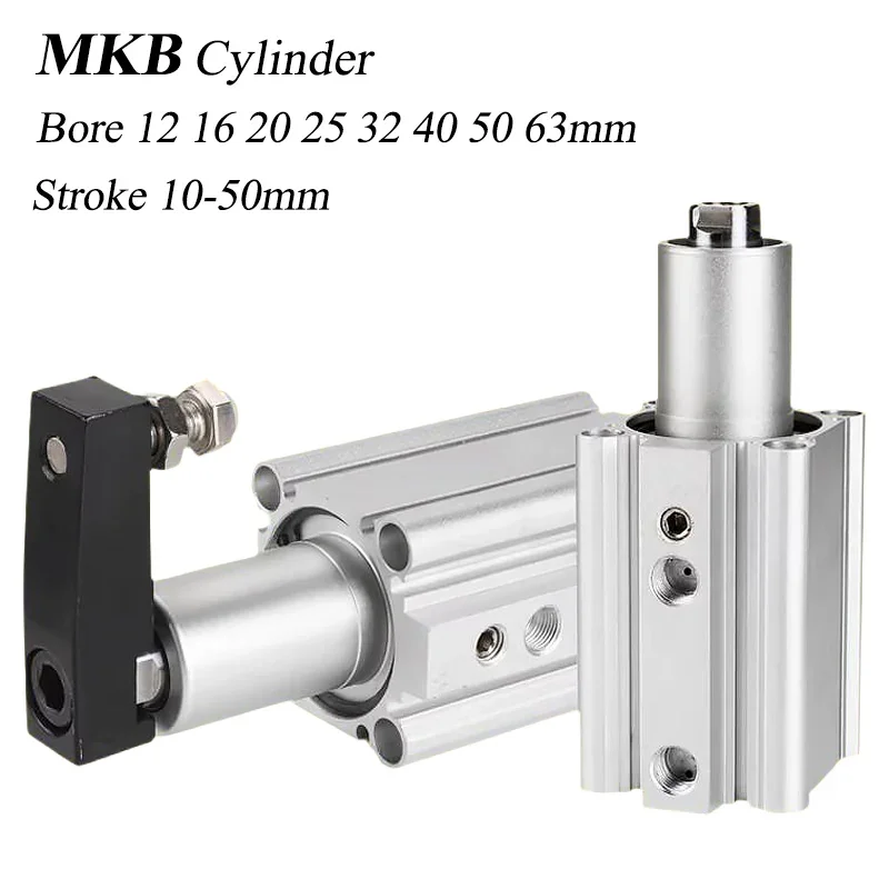 HLH MKB12/16/20/25/32/40/50 * 10L/20R/30L/50R Rotation Clamping Pneumatic Cylinder Angle Downward Pressure Of 90° Swing Cylinder
